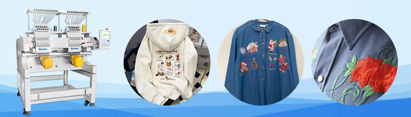 Double-head embroidery machine effect diagram