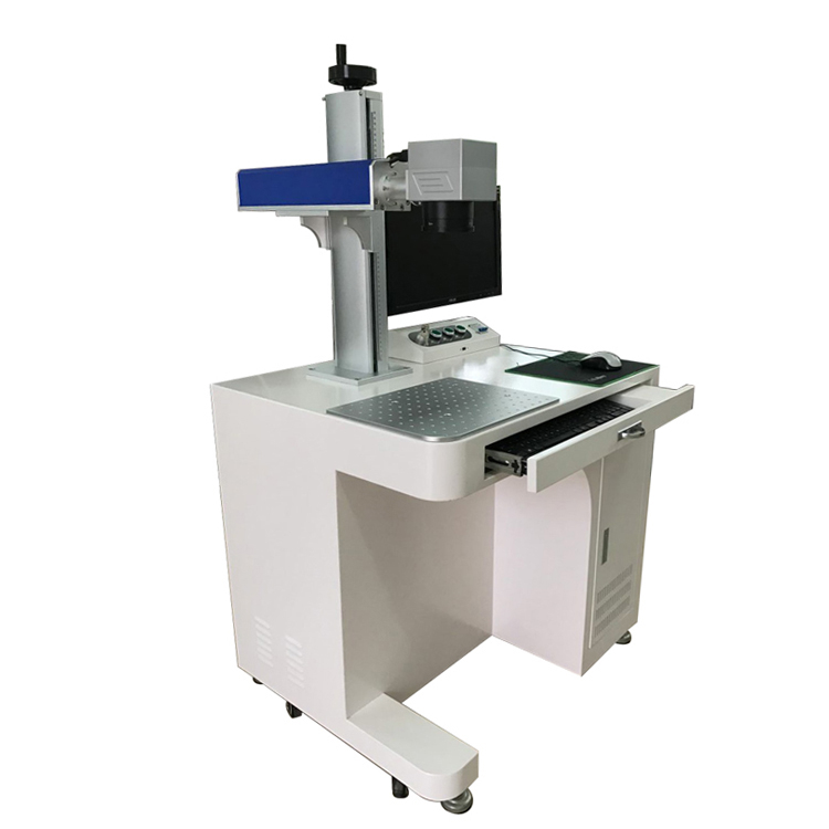 DS-KH001 20W 30W 50W Desktop Fiber Laser Marking Machine With Rotary