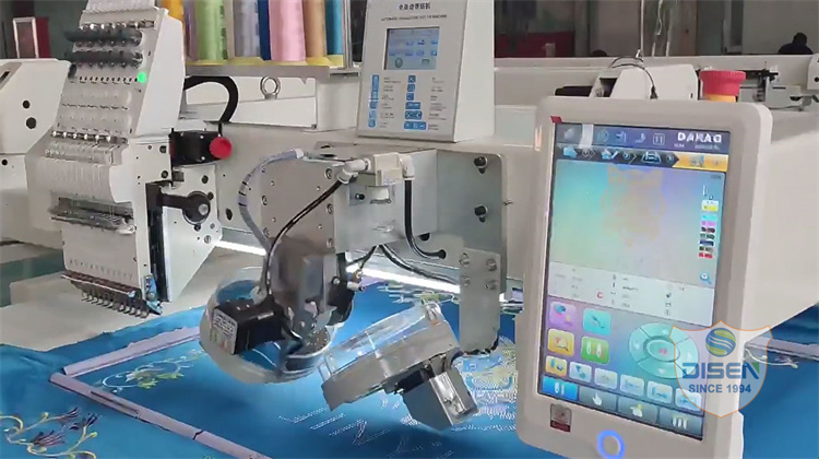 High Speed LCD Display Single Head Embroidery Machine Flat Embroidery