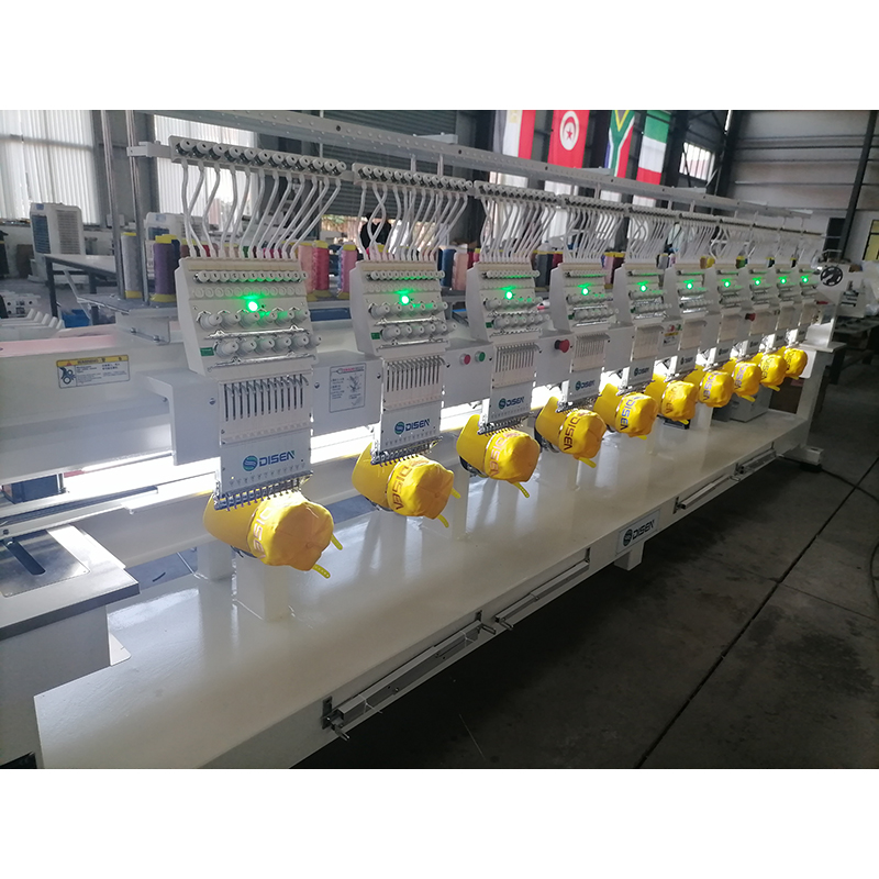 Quality 10 Head Embroidery Machine Cap/T-shirt/Garment/Flat Automatic Embroidery Machine 