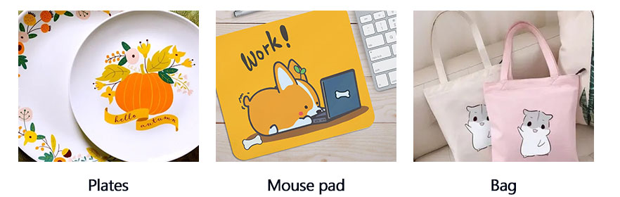 plates,mouse pad,bag