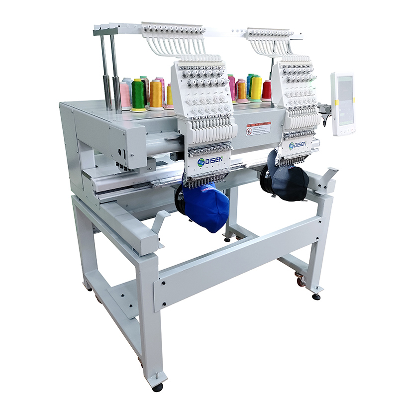 DSG1201 Double Head Cap Embroidery Machine Low Price Flat Tshirts