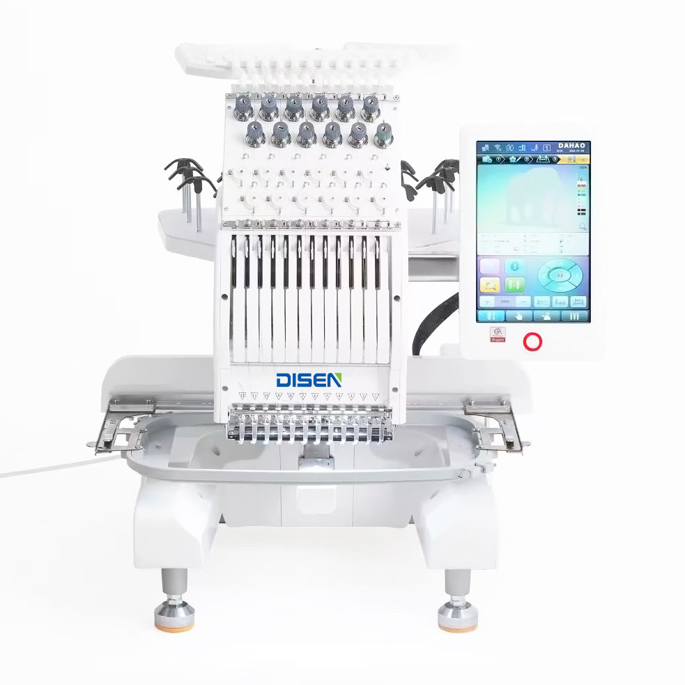 DS-Y1201MINI Portable Logos Single Head Computerized Embroidery Machine For Fashion Industry