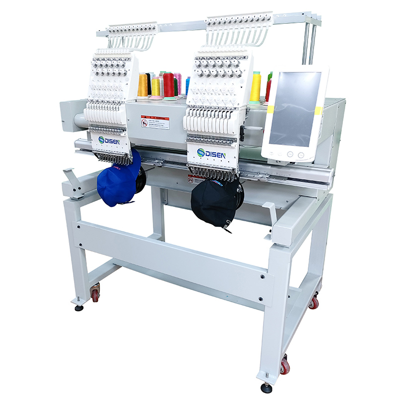 DSG1201 Double Head Cap Embroidery Machine Low Price Flat Tshirts