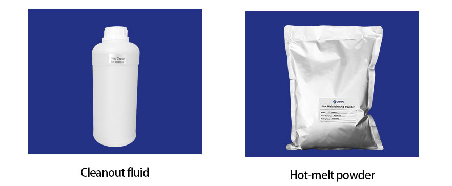 cleanout fluid and hot melt powder