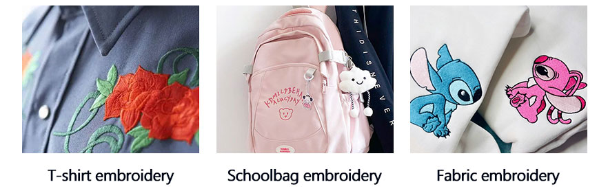 T-shirt embroidery,schoolbag embroidery,Fabric embroidery