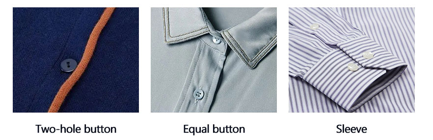 two-hole button,equal button.sleeve