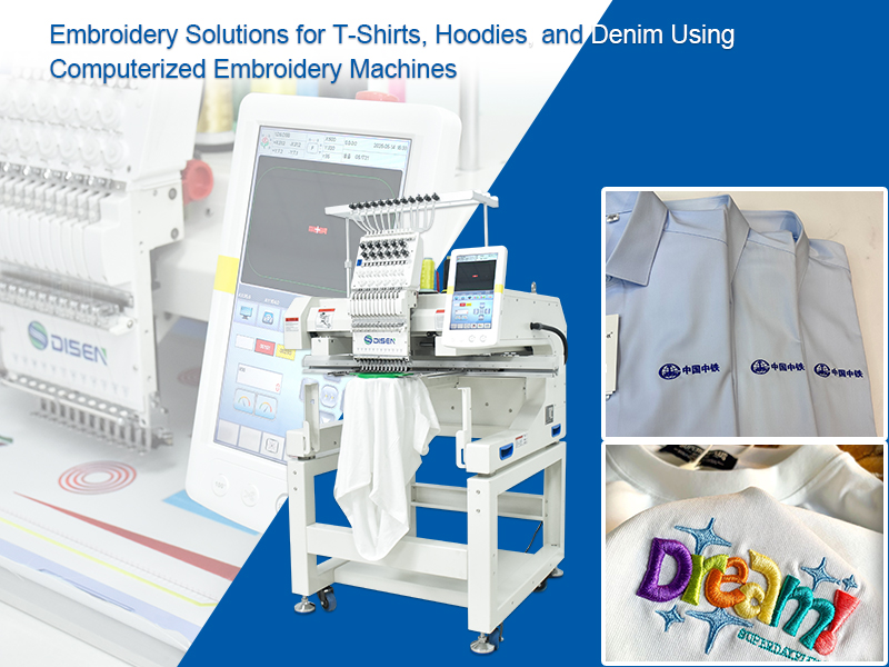 Embroidery Solutions for T-Shirts, Hoodies, and Denim Using Computerized Embroidery Machines
