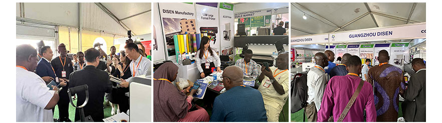 Nigeria exhibition, photo with customers