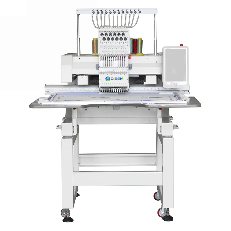 Bridge type Single Head Embroidery Machine 12/15 Needles Large format 500mm X 800mm Embroidery area