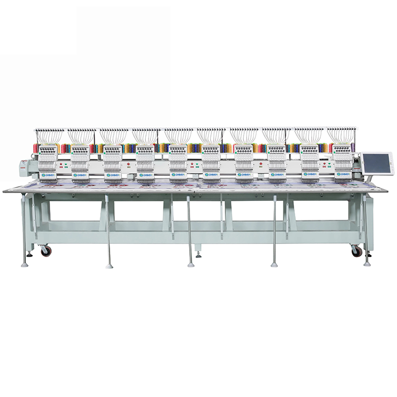 Quality 10 Head Embroidery Machine Cap/T-shirt/Garment/Flat Automatic Embroidery Machine 