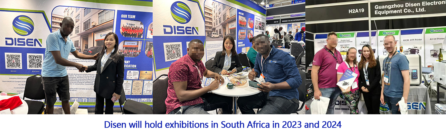 Disen is holding an exhibition in South Africa.