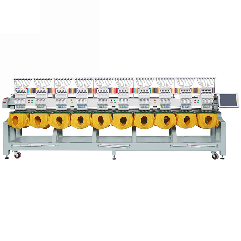 Quality 10 Head Embroidery Machine Cap/T-shirt/Garment/Flat Automatic Embroidery Machine 