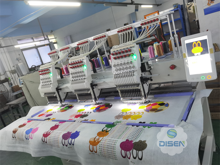 DS-W1203 Touchscreen InterFace Wireless Multi-head Embroidery Machine For Cap