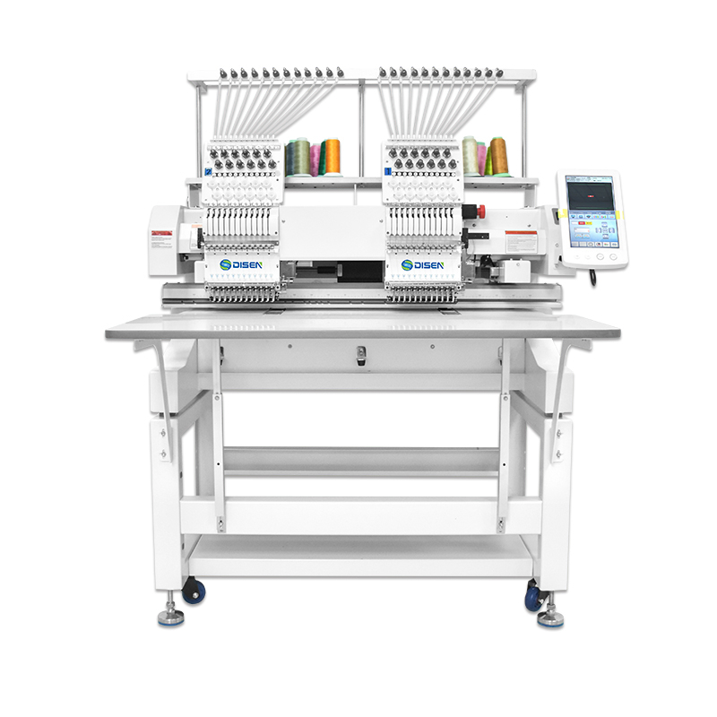 Double head embroidery machine with 12 needles computerized embroidery machine