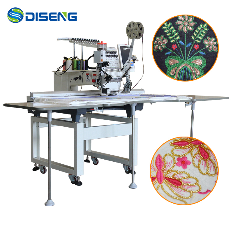 DS-J1201M Automated Label Single Head Embroidery Machine For Factory