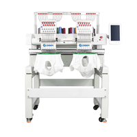 DS-W1202 Commercial Embroidery Machines Low Noise Two Head Embroidery Machine For Cap Tshirt