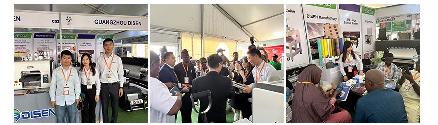 Nigeria exhibition, photo with customers