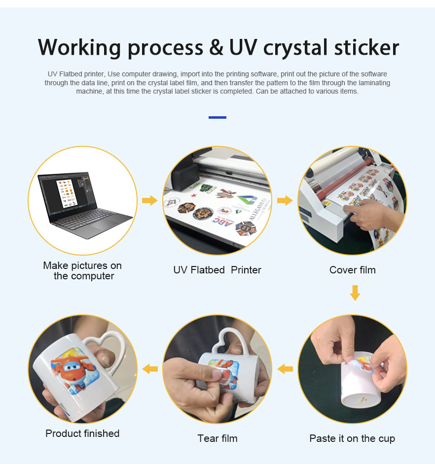 6090-uv-flatbed-Printer-Crystal label sticker